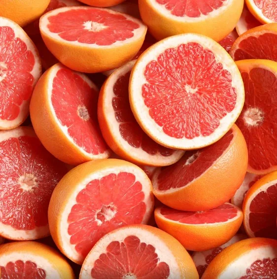 Pink grapefruit, rich in naringin and flavonoids, used in the Glycovit formula
