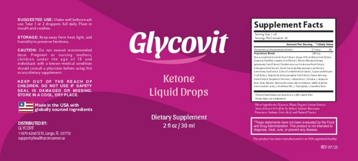 Glycovit product label showing the botanical blood sugar support formula