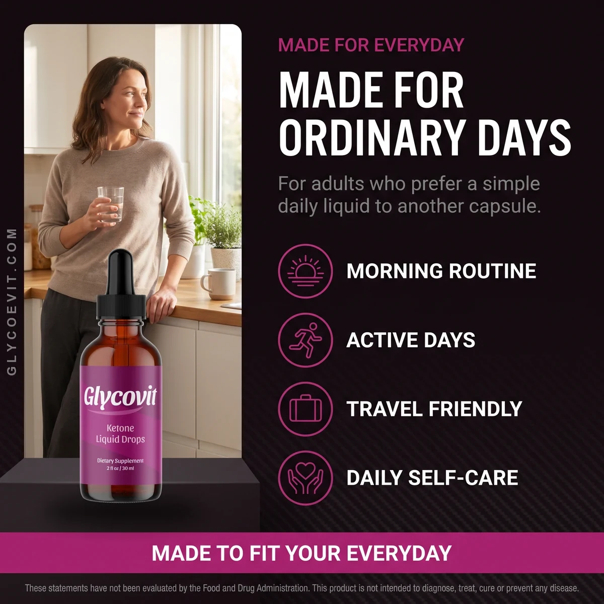 Who Glycovit is for: adults who want an easy daily blood sugar support habit around meals, work and exercise